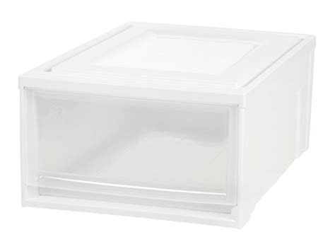 Iris Usa 31 Quart Plastic Stackable Medium Box Chest Drawer Storage