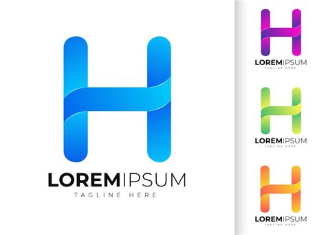 Letter H Logo Design Template Creative Modern Trendy H Typography And