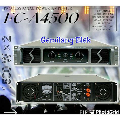 Jual POWER AMPLIFIER FIRSTCLASS FC A4500 1500W X 2 ORIGINAL