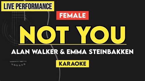 Alan Walker Emma Steinbakken Not You Karaoke Lyrics YouTube