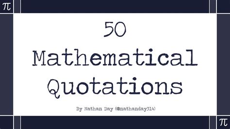 50 Mathematical Quotations Interwoven Maths