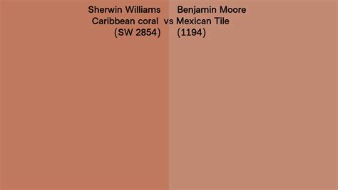 Sherwin Williams Caribbean Coral Sw Vs Benjamin Moore Mexican