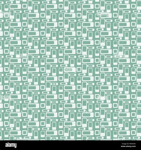 Green Rounded Corner Rectangle Pattern On Pastel Background Abstract