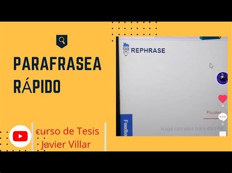 parafrasear fácil y rápido en la tesis parafraseo YouTube