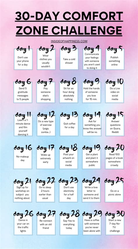 30-Day Comfort Zone Challenge That Pushes Your Limits