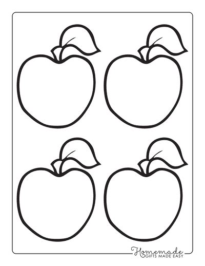 Free Printable Apple Template And Apple Coloring Pages