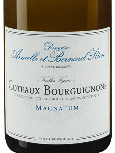 Domaine Armelle Et Bernard Rion Cuv E Magnatum Vieilles Vignes Coteaux