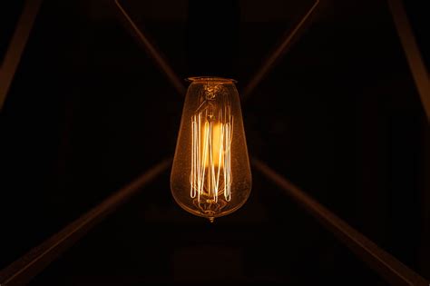 Light Bulb Dark Light Glow Electricity Hd Wallpaper Peakpx