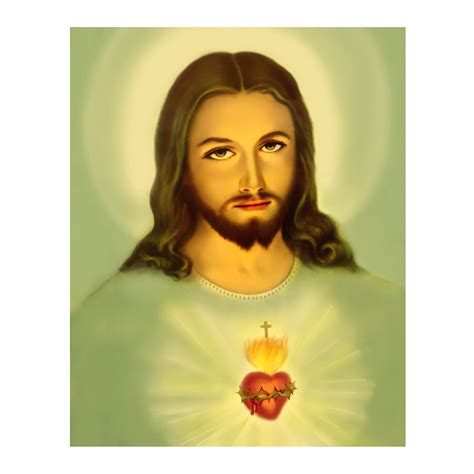 Digital Diy Poster 8x10 Sacred Heart Of Jesus Catholic Etsy