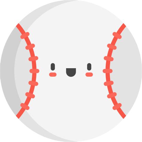 Baseball Ball Kawaii Flat Icon