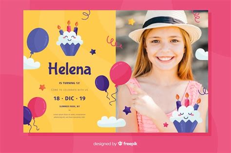 Vecteurs Et Illustrations De Invitation Anniversaire Enfant En Téléchargement Gratuit Freepik