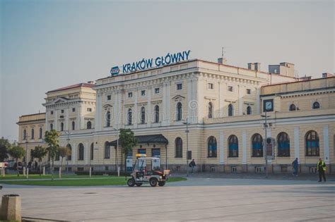 Historical Building Of The Main Railway Station Krakow Glowny In