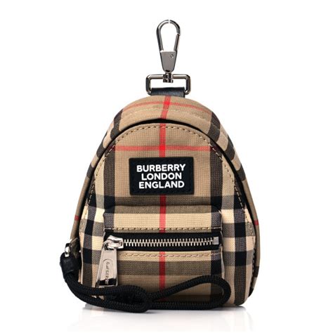 Burberry Vintage Check Backpack Key Charm Brown Fashionphile