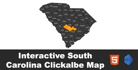 Interactive South Carolina Clickable Map Code Market