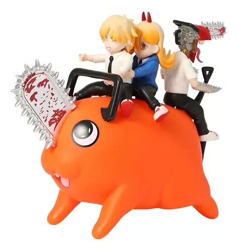 Set 4 Figuras Chainsaw Man Pochitadenjipower Meses Sin Interés