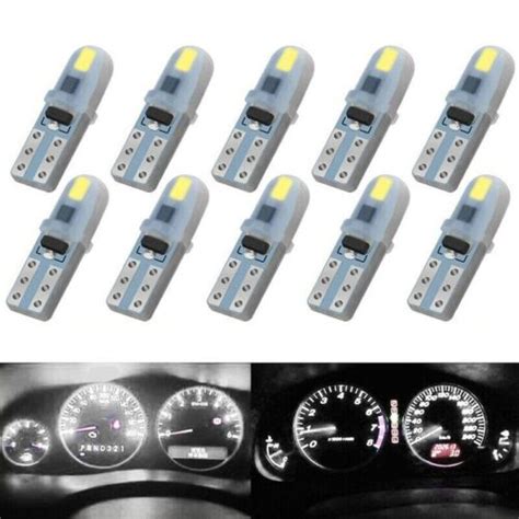 Reliable White T5 3014 Led Instrument Panel Light Bulbs 10 Piece Set