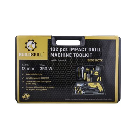 Buy Buildskill BED2100TK 102 Pcs 13mm Impact Drill Machine Kit 350