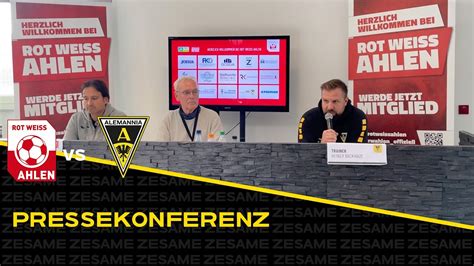 Pressekonferenz Nach Rot Weiss Ahlen Alemannia Aachen YouTube