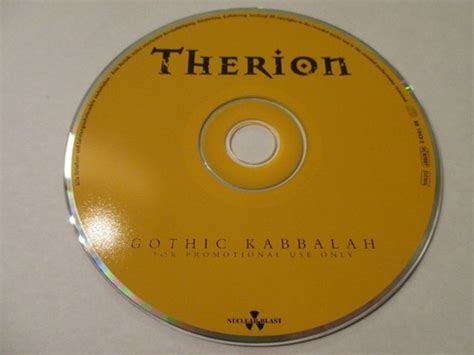 Therion Gothic Kabbalah Cd Promo Cardboard Sleeve Vg Cuotas Sin Interés