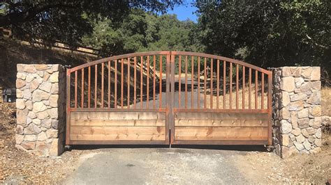 Arch Top Driveway Gates Custom Wrought Iron Ornamental Steel