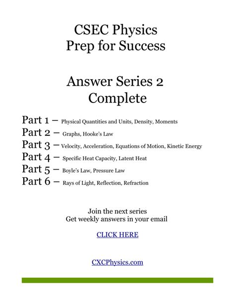 Prep For Success Answer Series 2 CSEC Physics