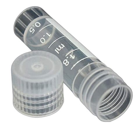 Transparent Plastic Cryo Vials 1 8ml Screw Cap Capacity 1 5ml At Rs