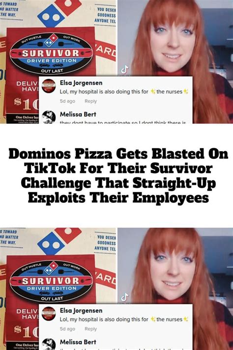 Dominos Pizza Gets Blasted On Tiktok For Their Survivor Challenge That