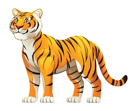 Tiger cartoon illustration isolated on white background | Tiger ...