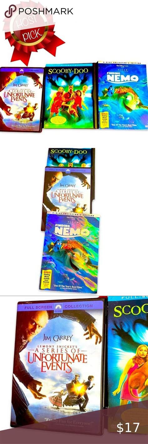 Dvds A Series Of Unfortunate Events Finding Nemo Scooby Doo In