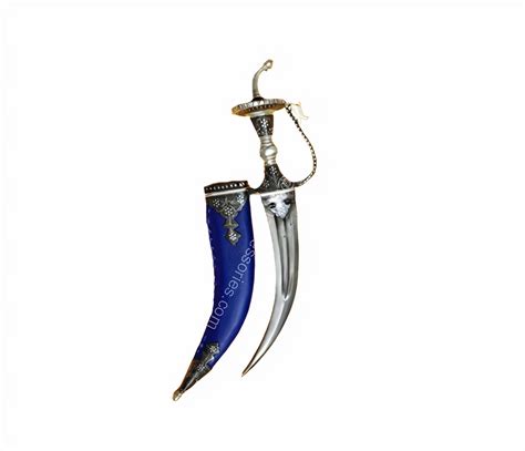 Kirpan / Kirpan Kirinite Sapphire Engraved Fittings | thebleeder