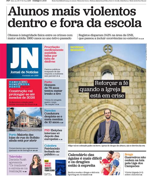 Capa Jornal de Notícias 9 abril 2023 capasjornais pt