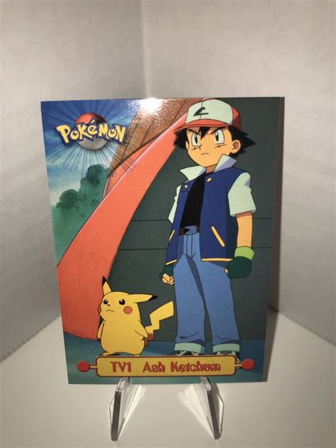 Topps Pokemon Tv Animation Edition Blue Logo Tv Ash Ketchum Card