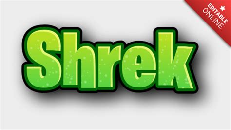 Shrek Video Game Style Green Text Effect Generator