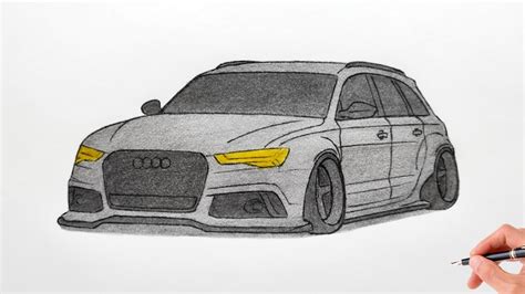 How To Draw An AUDI RS6 C7 2013 Drawing Car Coloring Audi Rs Avant