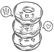 Minimaliste Coloriage Kawaii Donuts Photos Coloriage