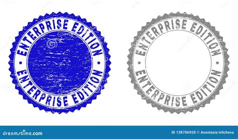 Grunge Enterprise Edition Textured Stamps Stock Vector Illustration