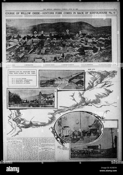 Heppner Flood Morning Oregon Newspaper Clipping c. 1903 Stock Photo - Alamy