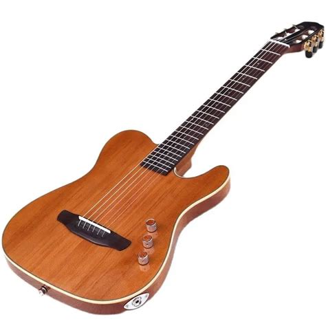 Guitarra Cl Ssica Silenciosa Corpo Fino Madeira Maci A Top De Cedro