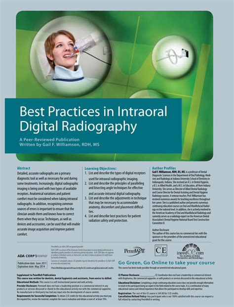 Pdf Best Practices In Intraoral Digital Radiography Is Being Used