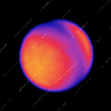 Temperature map of Mercury from radio observations - Stock Image - R320/0039 - Science Photo Library