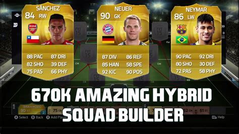 Fifa K Hybrid Squad Builder Neymar Sanchez Neuer Youtube