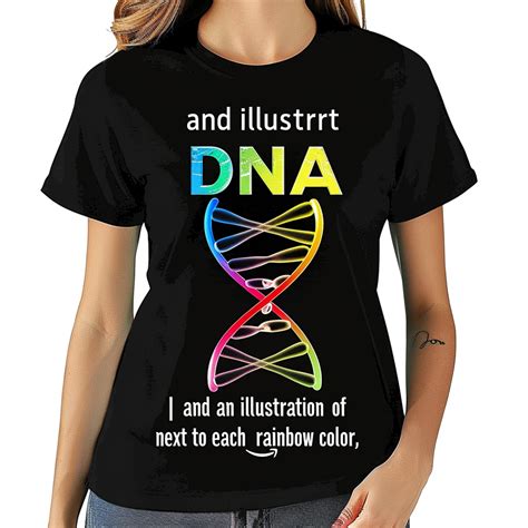 Introducing Our Vibrant Rainbow Dna Words Black Tshirt Embrace Your