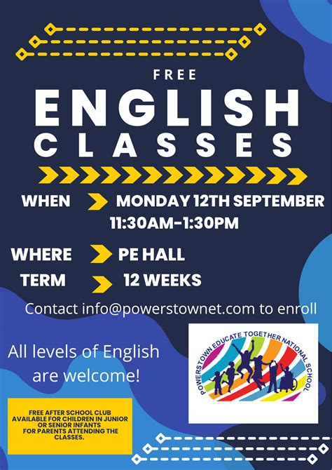 adult english classes  mondays powerstown educate