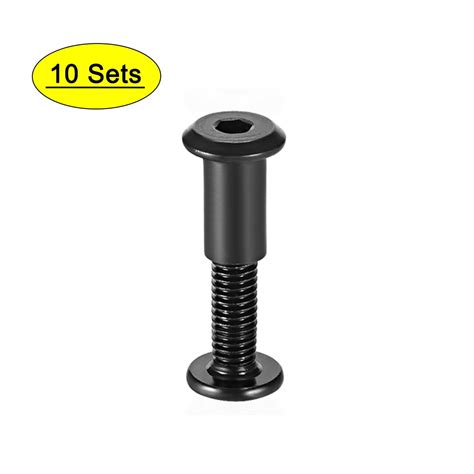 Uxcell M X Hex Socket Screw Post Carbon Steel Black Sets