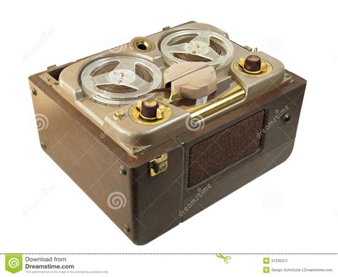 Old Portable Reel Tube Tape-recorder Royalty-Free Stock Photo ...