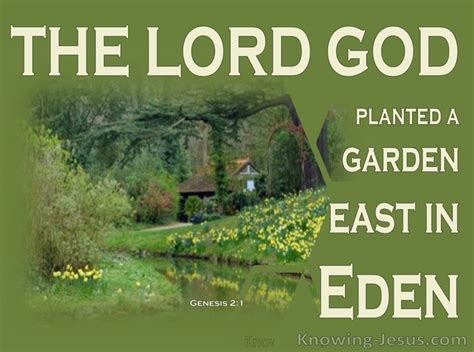 Genesis The Lord God Planted A Garden Toward The East In Eden And