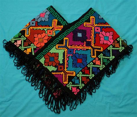 Mazahua Quechquemitl Neck Ware Mexican Embroidery Mexican Crafts