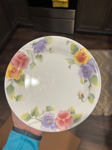 Set Of Corelle Summer Blush Pansy Floral Salad Plates Etsy