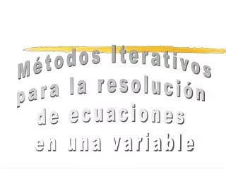 Ppt M Todos Iterativos Para Sistemas De Ecuaciones Lineales