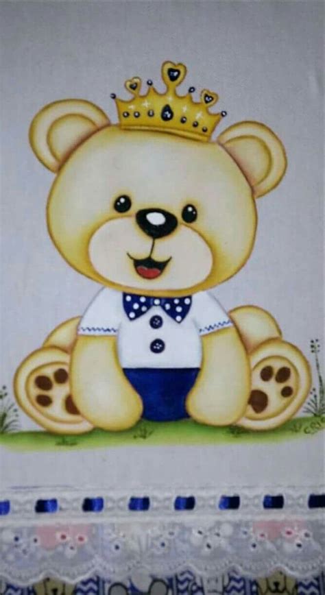 Ursinho Teddy Fraldas Pintadas Desenhos Bonitos Pintura Em Fraldas